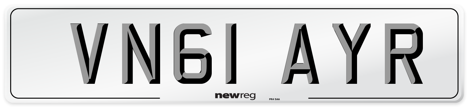 VN61 AYR Number Plate from New Reg